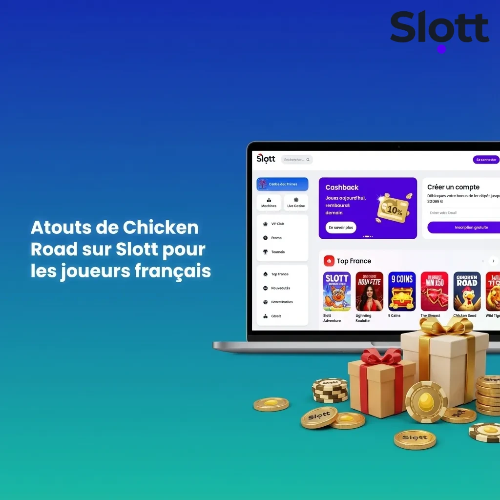 Capture d’écran de Chicken Road sur Slott avec interface française, stats en direct et compatibilité mobile, tablette et ordinateur.